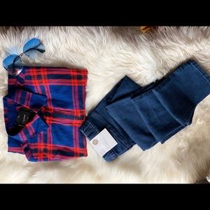 Men’s plaid long sleeve shirt